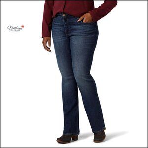 Midrise Bootcut Jeans Regular Fit Stretch Denim